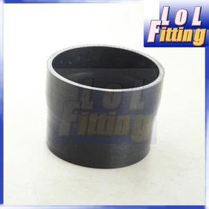 3Ply 3.75" To 3.5'' Straight Silicone Hose Coupler Reducer Pipe 95-89mm Black - Picture 1 of 6