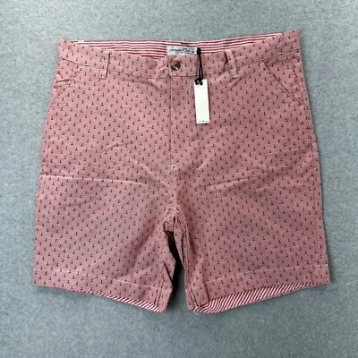Sovereign Code Men's Red Allover Anchor Print Flat Front Shorts Size XL W36xL8 - Image 1 of 4
