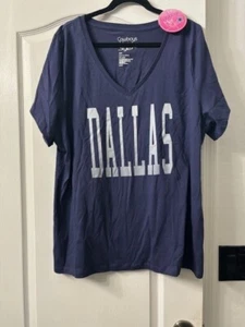 NUEVO CON ETIQUETAS Mujer Azul Dallas Cowboys Camisa Talla 2X - Imagen 1 de 5