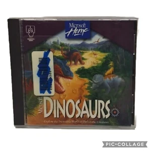 Vintage 1994 Microsoft Home DINOSAURS Interactive Game Software CD-Rom Windows - Picture 1 of 4