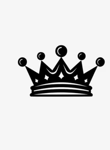 Crown Vinyl Sticker Decal King Queen - Choose Size & Color - Picture 1 of 3