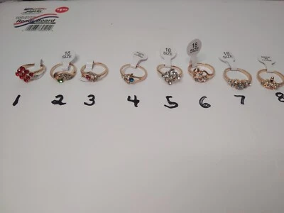 Womens Gemstone Rings GP Size 18 U.S size 9 Fine Costume jewlery - Image 1 of 4