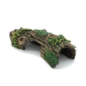 JIH Aquarium Decorations Resin Hollow Tree Trunk Ornament Bettas House Cave - Picture 1 of 7