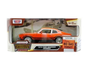 1/24 MotorMax 1974 Ford Maverick GRABBER & Black Stripe Diecast orange 73332 - Bild 1 von 1