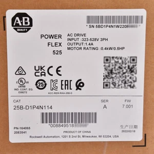 NEW Sealed AB25B-D1P4N114 ABPowerFlex 525 0.4kW 0.5H - Picture 1 of 4