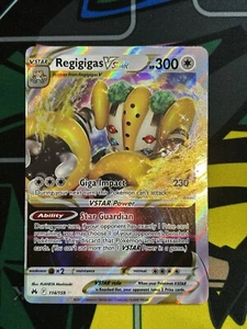 Pokemon Card - Error Miscut Regigigas VSTAR Crown Zenith 114/159 Ultra Rare - Picture 1 of 6