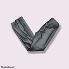 DANIER LEATHER PANTS Trousers Slim Bootcut Ankle Zip Designer UK4 US2