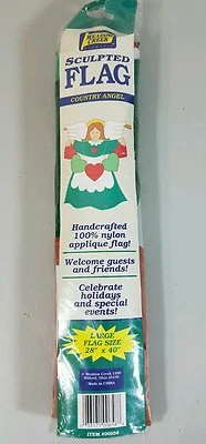 Meadow Creek Country Angel Sculpted Flag Applique Nylon Garden 28" x 40" New - Image 1 of 4