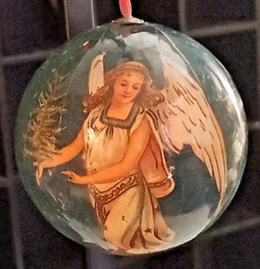 Twelve +1 Glorious Angels Decoupage Christmas Ornaments Balls in Original Box- - Picture 1 of 19