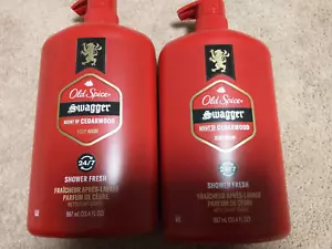 (2) Old Spice Men's Swagger SCENT OF CEDARWOOD Body Wash 33.4 oz SHOWER FRESH - Picture 1 of 1