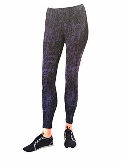 LEGGINGS ACTIVOS MUJER KIRKLAND SIGNATURE (PÚRPURA/NEGRO ESTAMPADO XS) NUEVOS CON ETIQUETAS Foto 1 de 1