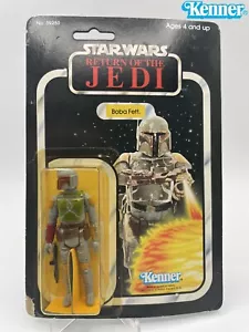 SW Vintage 1983 ROTJ Boba Fett 65 Back B Hong Kong Kenner MOC Sealed RARE - Picture 1 of 14
