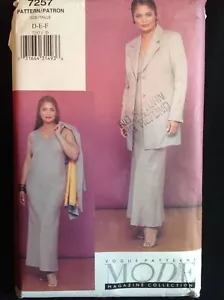 Pattern Vogue 7257, Mode Magazine, misses’ jacket and dress - Picture 1 of 2