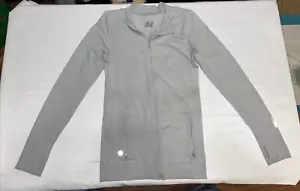 ATHLETA Novelty Light Gray Seamless Active Running Jacket 749518 Womens Medium - Picture 1 of 6