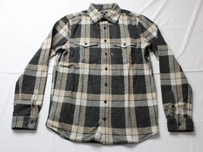 Express Men's Plaid Double Pocket Sweater Flannel AC2 Jet Black Medium Tall NWT - Image 1 of 3
