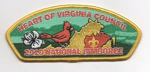 2010 National Jamboree, Heart Of Virginia JSP, Yellow Brd., Map/Cardinal, Mint! - Picture 1 of 1