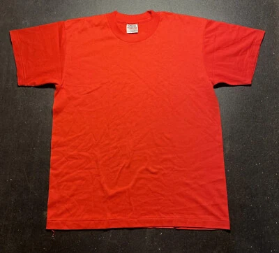 Vintage Oneita Power 50 Plain Red Blank T-Shirt Size XL Clean Crisp Made In USA - Image 1 of 4