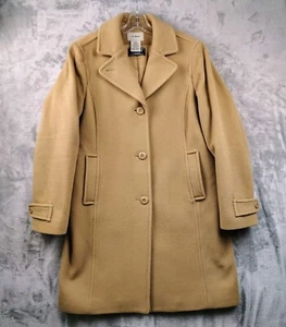 Vintage LL Bean Wollmantel Bellandi Thinsulate Damen 10 normal hellbraun Mantel - Bild 1 von 8