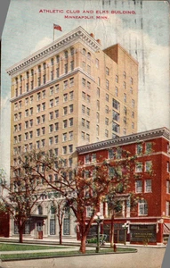 POSTCARD ATHLETIC CLUB & ELKS BUILDING MINNEAPOLIS MINNESOTA - 1921 - Picture 1 of 2