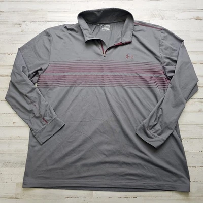 Chaqueta Pullover Under Armour ColdGear Gris Rayas 1/4 Cremallera Para Hombre XXL Golf Informal Foto 1 de 4