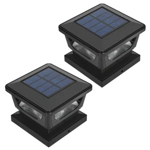 Solar Post Cap Lights Outdoor, Fence Post Solar Lights for 3x3, 4x4 Posts Pat... - Picture 1 of 7