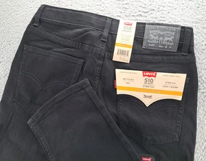 Levis 510 Skinny Jeans Boys 18 Reg 29x31 Black 365 Performance Stretch NEW NWT - Picture 1 of 11