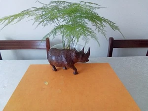 Hand carved Ironwood Rhinoceros Made in Africa. - Picture 1 of 3