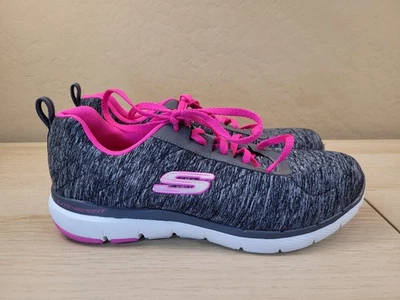 Skechers Flex Appeal 3.0 Shoes Sneaker Air Cooled Pink Black Gray 13067 Womens 9 - Image 1 of 4
