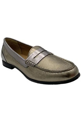 Mocasín de cuero metálico/cobre ARRAY Harper sin cordones para mujer Foto 1 de 3