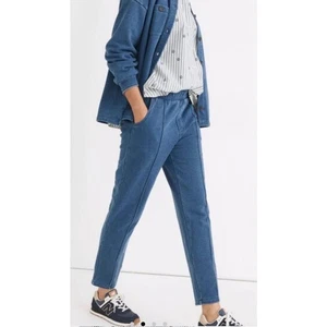 Madewell Indigo Terry Tapered Sweatpants, size XL,Style: nb527, MSRP $88 - Picture 1 of 15
