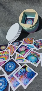 Mandala Memory * Memory Mandala pietre con scatola arcobaleno * glitter35 - Foto 1 di 20