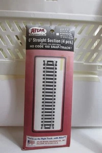NOS Atlas N Scale #822 black ties #90822 6"straight 4 pcs. - Picture 1 of 2
