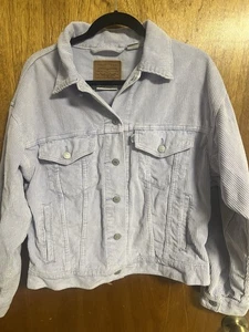 Levi’s Premium Lavender Corduroy Trucker Jacket Women’s S - Picture 1 of 6