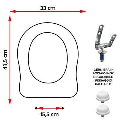 SEDILE COPRIWATER COMPATIBILE DOLOMITE ANTALIA BIANCO