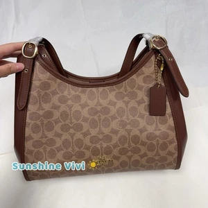 Neu mit Etikett Coach Erin Schultertasche aus charakteristischem Canvas & Leder CAQ87 hellbraun/braun - Bild 1 von 9