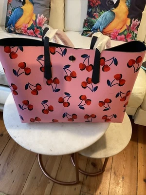 Kate Spade Pink Cherry Tote Bag with Matching Wallet Brand New 43cm w29cm h - Image 1 of 4