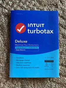 TurboTax 2023 Deluxe Federal & StateTax PC &Mac - Picture 1 of 2