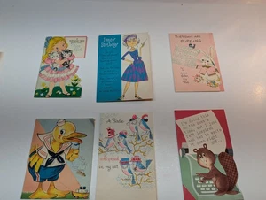 LOT OF 6 Vintage Greeting Cards Birthdays Sangamon Coronation American Greetings - Picture 1 of 19