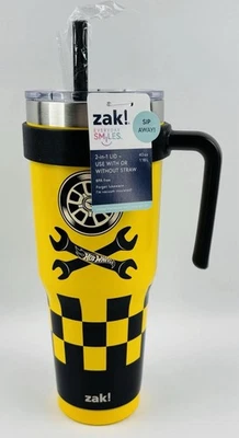Zak Designs~40oz~Hot Wheels Legends Tour~Paja~Mango~Vaso~Acero inoxidable. Foto 1 de 4