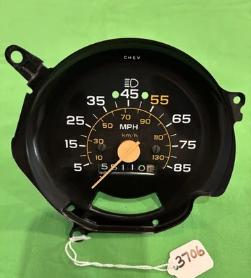 Velocímetro velocímetro 55 k cuadro de instrumentos GM 73-87 Chevy GMC Truck OEM GM Foto 1 de 4