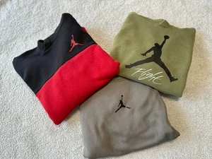 Nike Jordan Hoodie Sweatshirt Pullover LOT OF 3 Big Kid Boys Medium & Large - Picture 1 of 21
