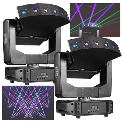 2X RGB Laser XYZ 6 Eyes for Stage DJ Club Wedding Gig Event Club Pub Show Light - Image 1 of 4