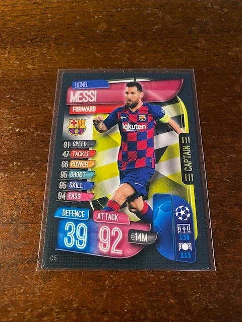 #C5 Lionel Messi Captain 2019-20 Topps UCL Match Attax Extra - FREE SHIPPING - Image 1 of 1