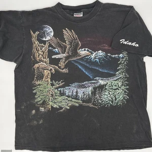 T-shirt vintage 1993 Eagle Stand Out XL Distressed Fade punto singolo made in USA spedizione veloce - Foto 1 di 15