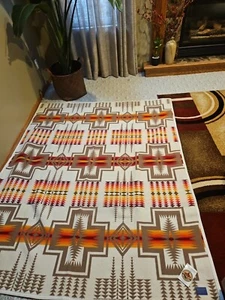 Beaver State Pendleton USA Chief Joseph 68 X 68" Shawl New With Tag Reversible - Picture 1 of 6