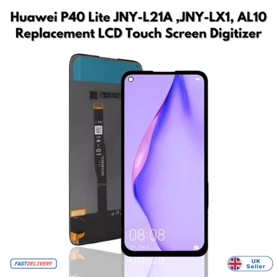 Huawei P40 Lite JNY-L21A ,JNY-LX1, AL10 Replacement LCD Touch Screen Digitizer - Image 1 of 4