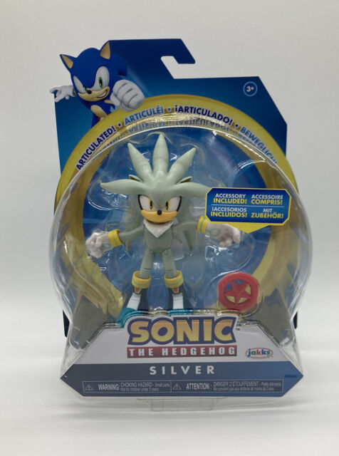 Mini Figura - Colecionavel - Sonic The Hedgehog - Silver - 6.3 cm - Candide