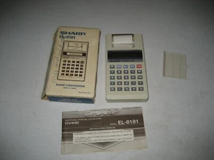 Vintage Sharp EL-8181 Print Math CALCULATOR for parts rare - Picture 1 of 3