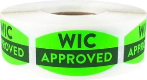 WIC Approved Grocery Market Stickers, 0.75 x 1.375 Inches, 500 Labels on a Roll - Picture 1 of 3