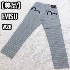 Evisu Rare Vintage seagull blue print gray Jeans  Mens Sz ｗ28×35 （S）